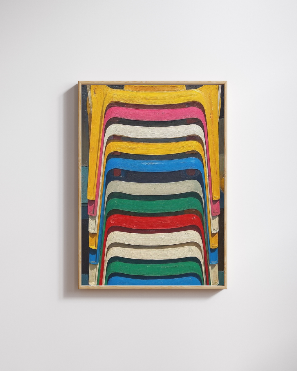 Stacked Chairs Print – Mediterranean Nostalgia Collection