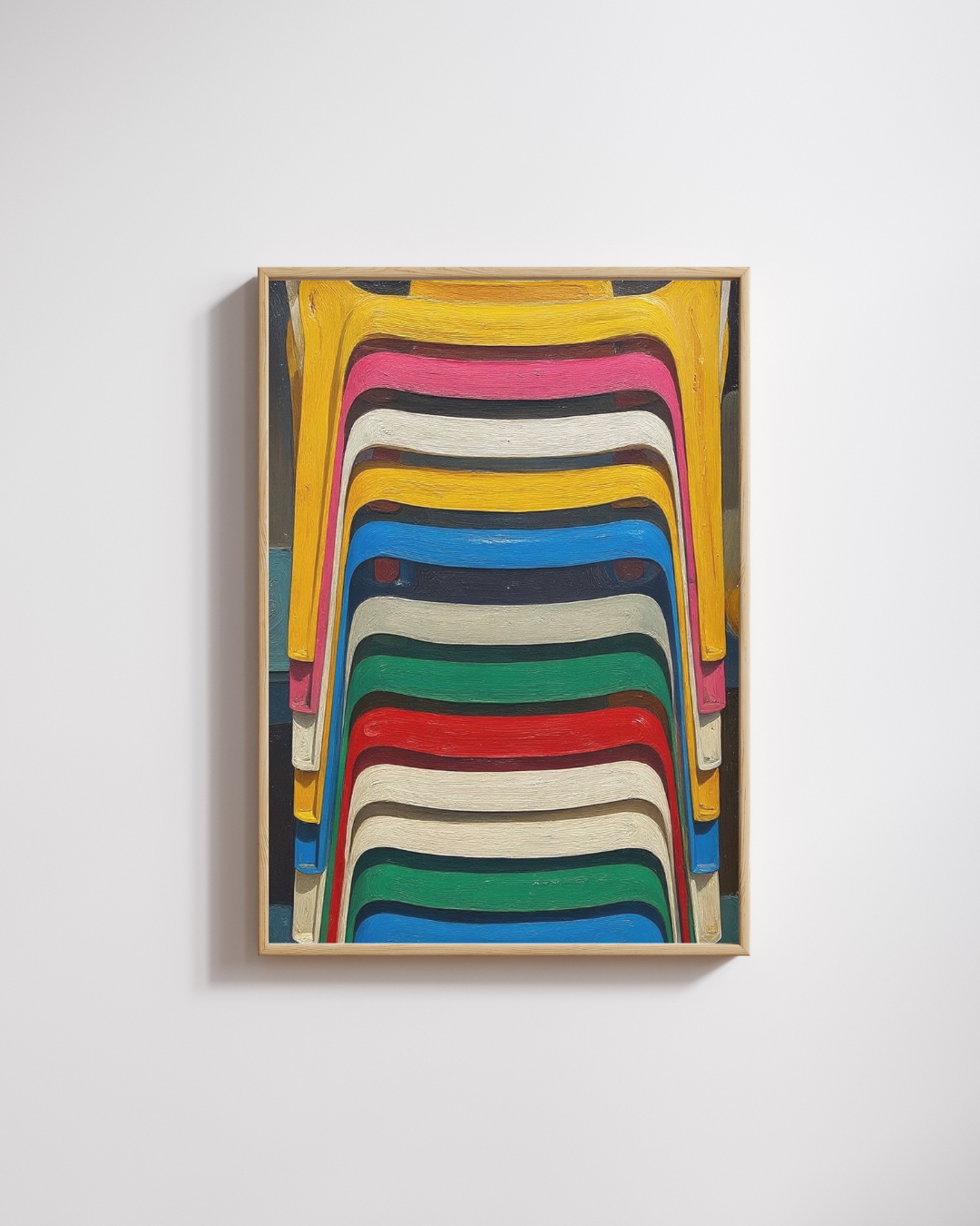 Stacked Chairs Print – Mediterranean Nostalgia Collection