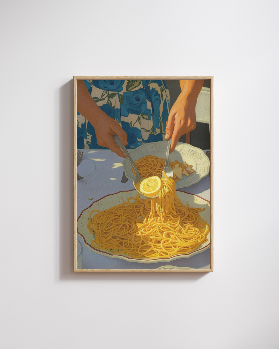 Lemon Pasta Print - Mediterranean Nostalgia Collection