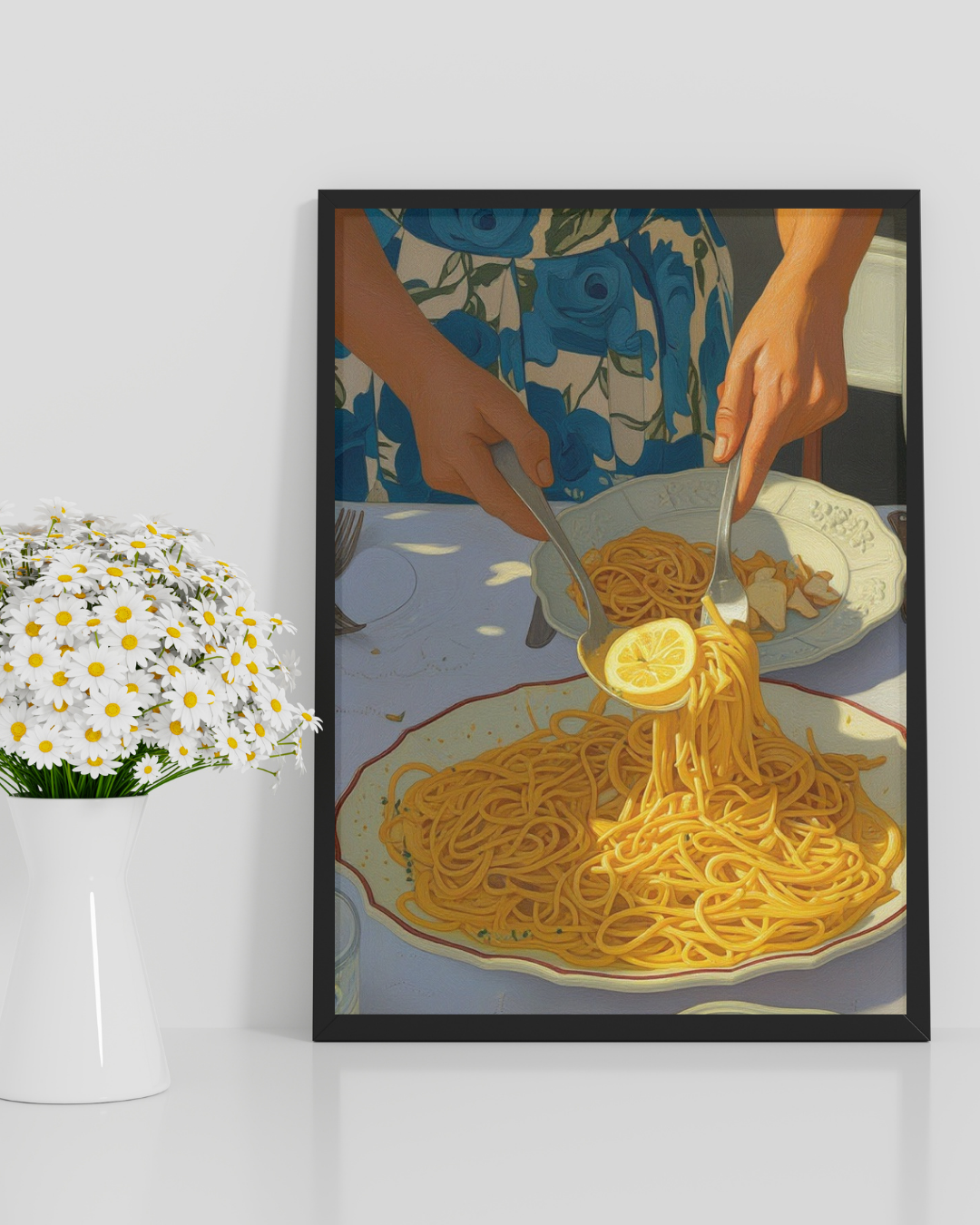 Lemon Pasta Print - Mediterranean Nostalgia Collection