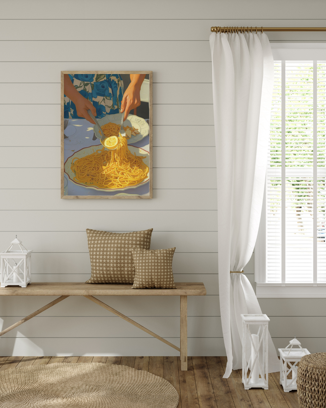 Lemon Pasta Print - Mediterranean Nostalgia Collection