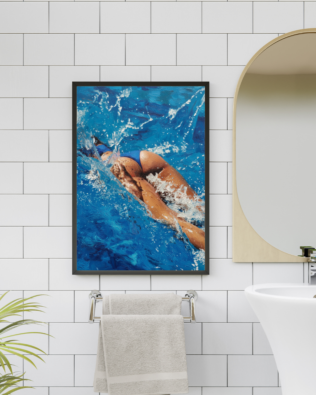 Ocean Swimmer Print - Mediterranean Nostalgia Collection
