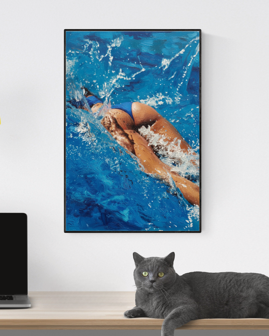 Ocean Swimmer Print - Mediterranean Nostalgia Collection