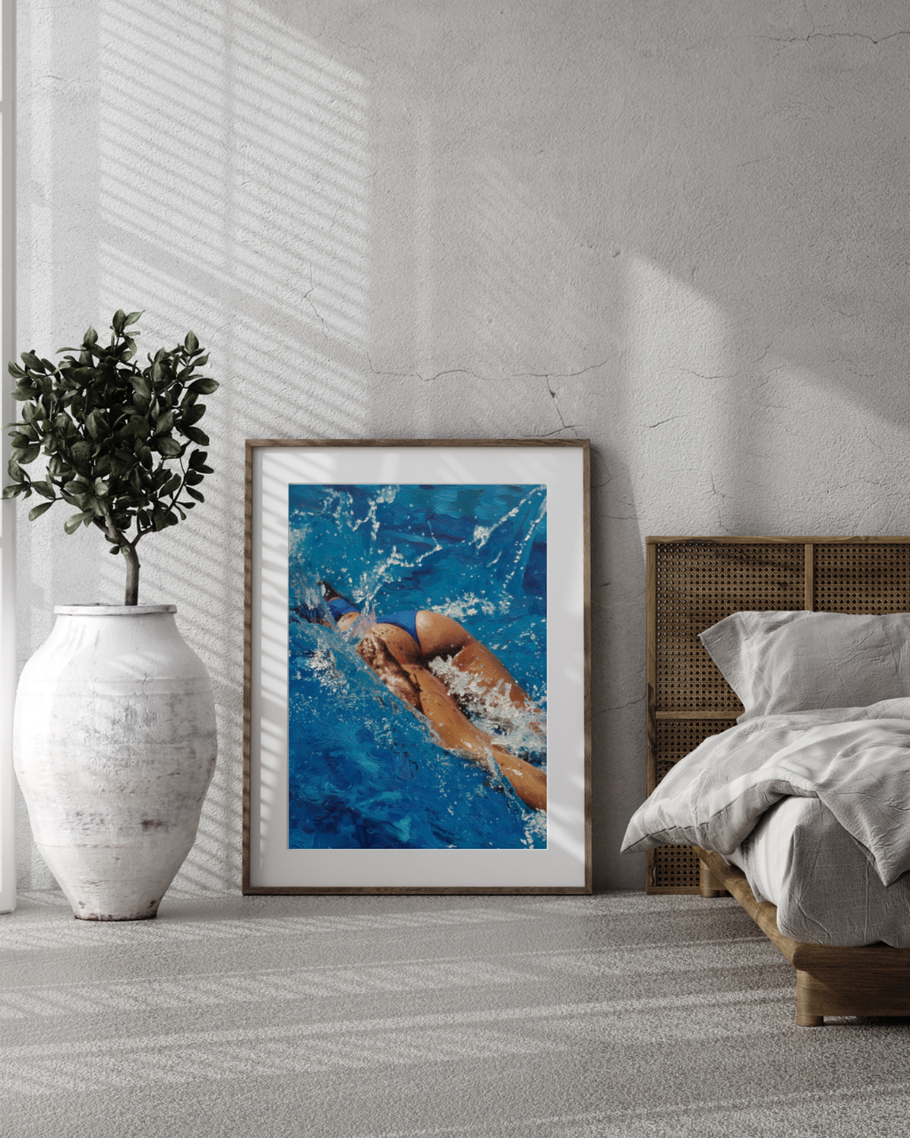 Ocean Swimmer Print - Mediterranean Nostalgia Collection