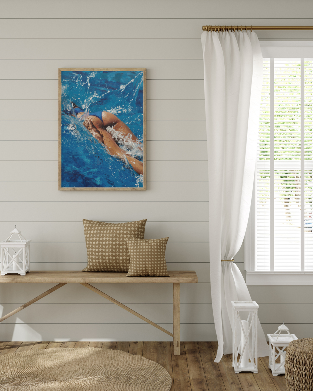 Ocean Swimmer Print - Mediterranean Nostalgia Collection