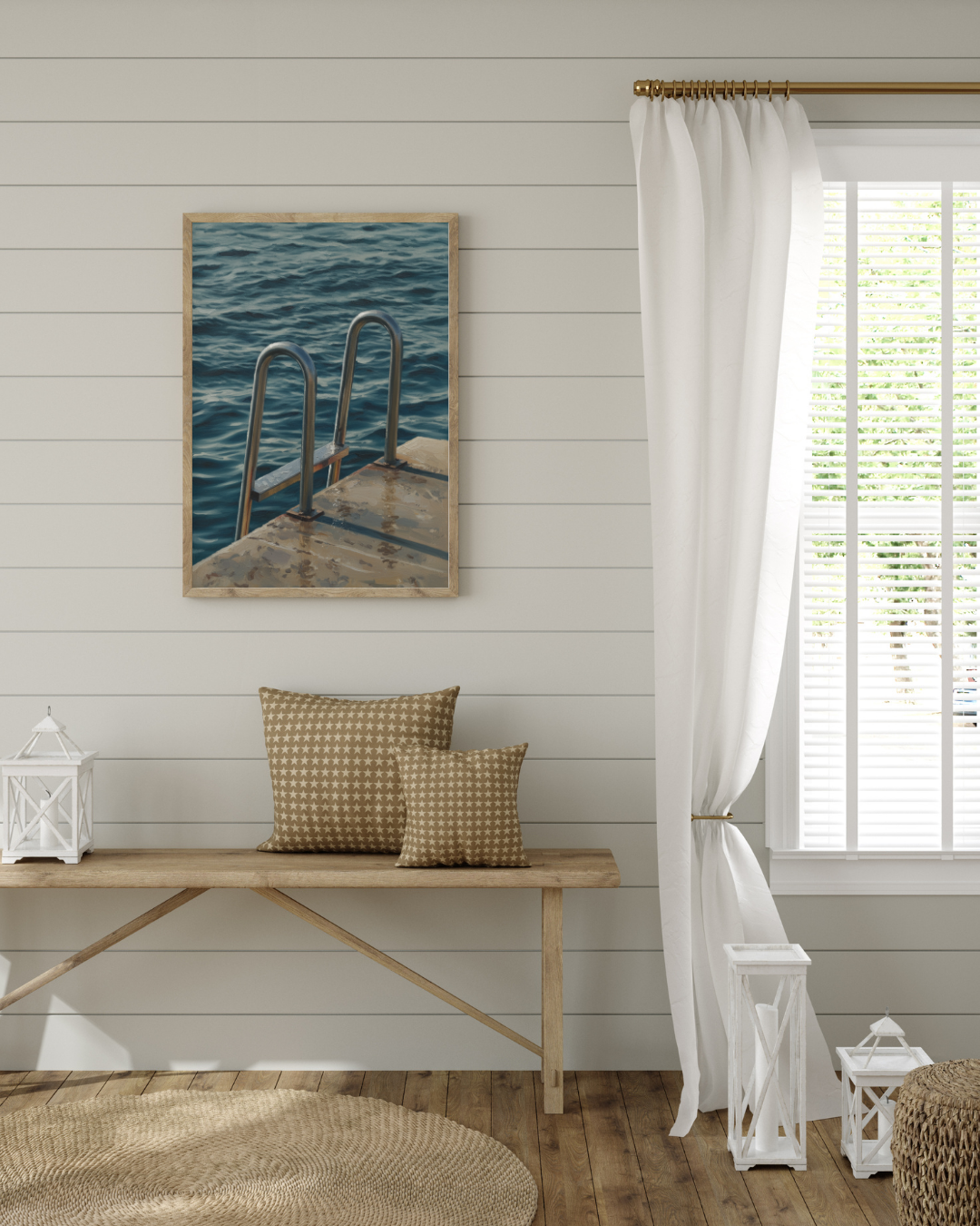 Sea Ladder Print - Mediterranean Nostalgia Collection