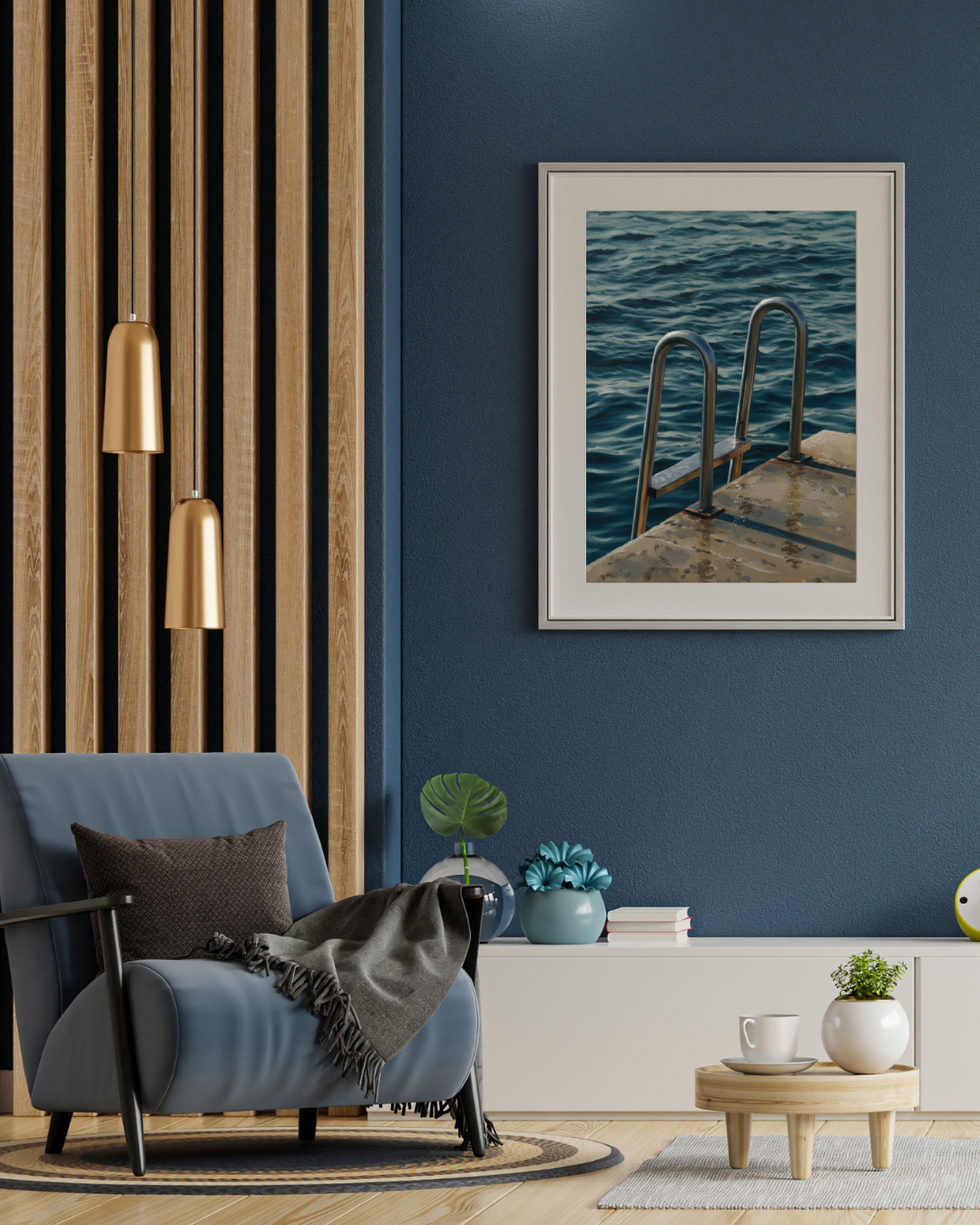 Sea Ladder Print - Mediterranean Nostalgia Collection