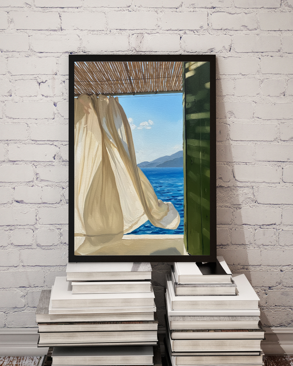 Sea Breeze Window Print - Mediterranean Nostalgia Collection