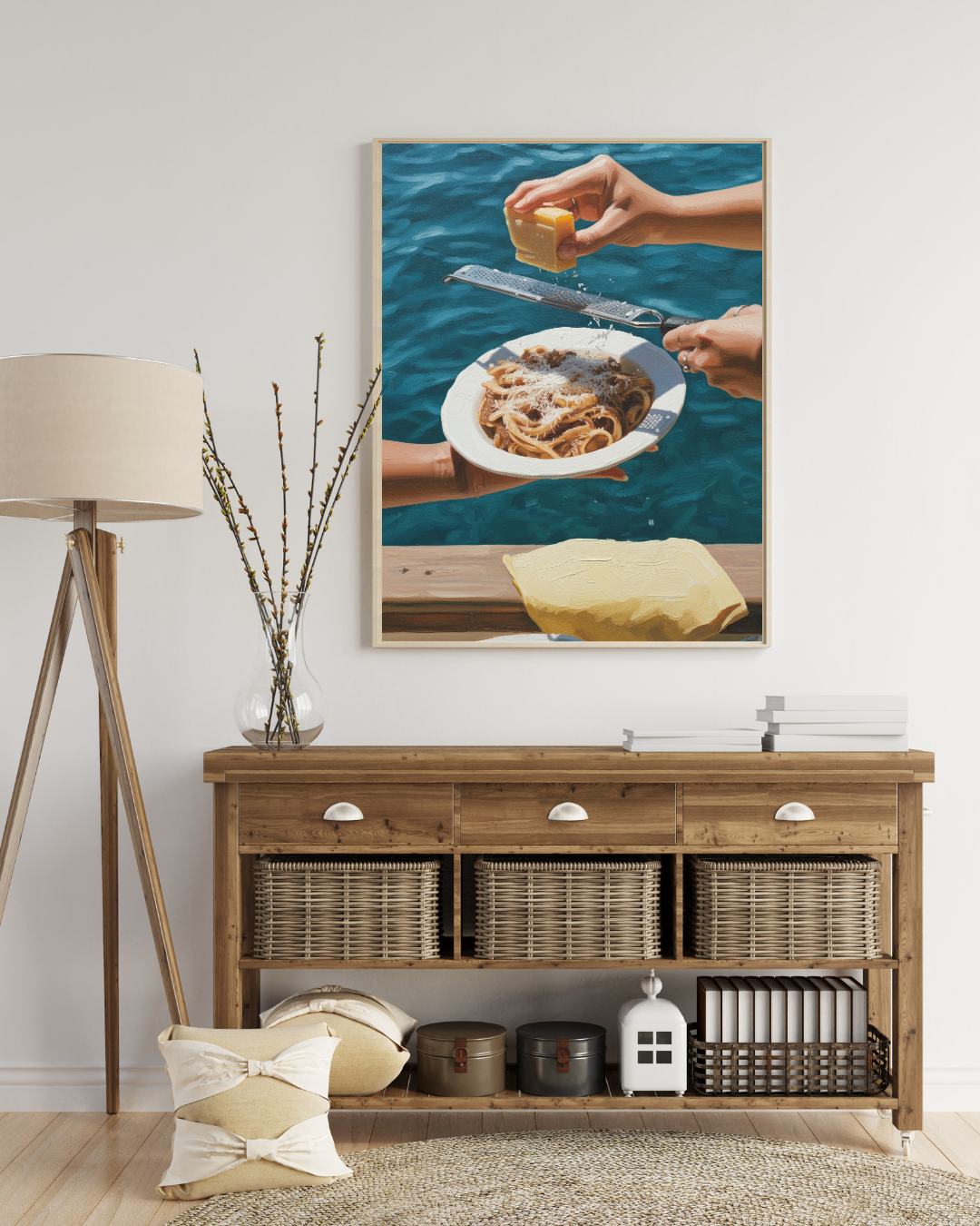 Pasta by the Sea Print - Mediterranean Nostalgia Collection