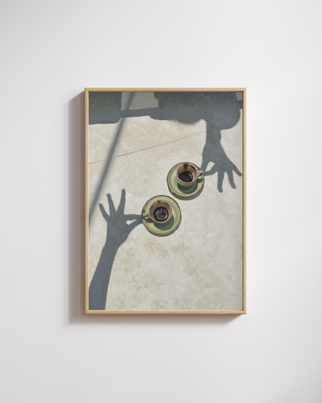 Coffee Shadows Print - Mediterranean Nostalgia Collection