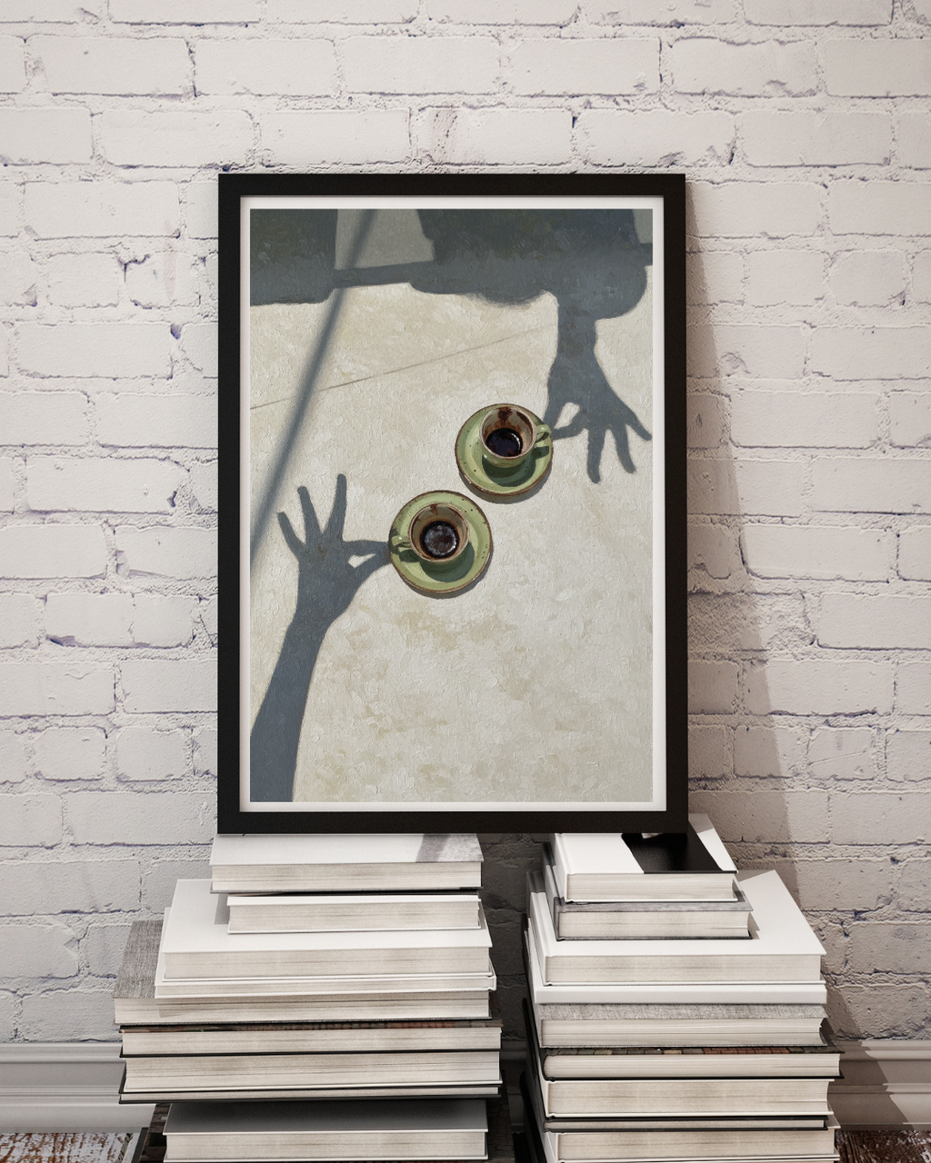Coffee Shadows Print - Mediterranean Nostalgia Collection