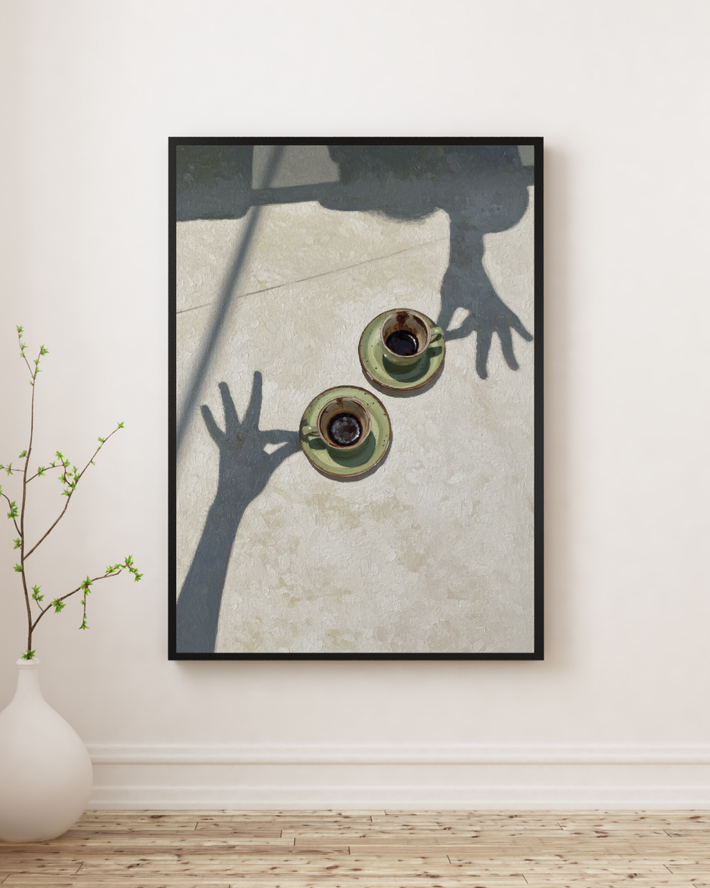 Coffee Shadows Print - Mediterranean Nostalgia Collection