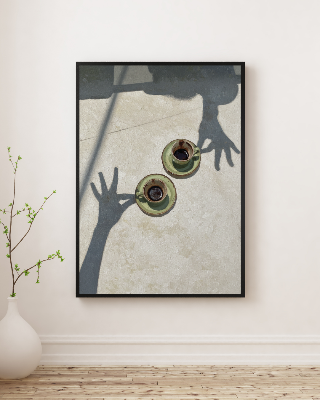 Coffee Shadows Print - Mediterranean Nostalgia Collection