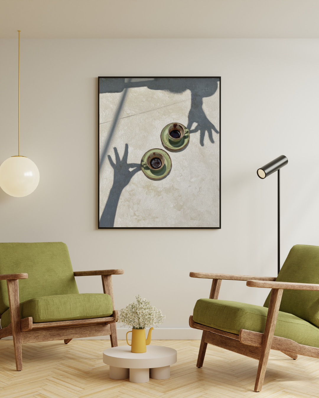 Coffee Shadows Print - Mediterranean Nostalgia Collection