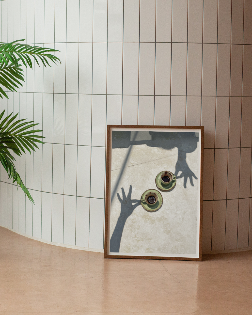 Coffee Shadows Print - Mediterranean Nostalgia Collection