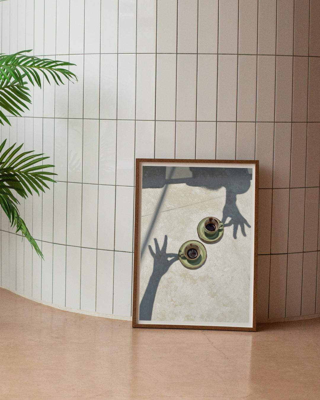 Coffee Shadows Print - Mediterranean Nostalgia Collection