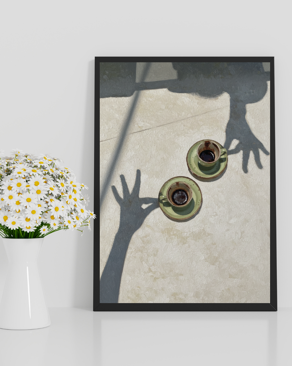 Coffee Shadows Print - Mediterranean Nostalgia Collection