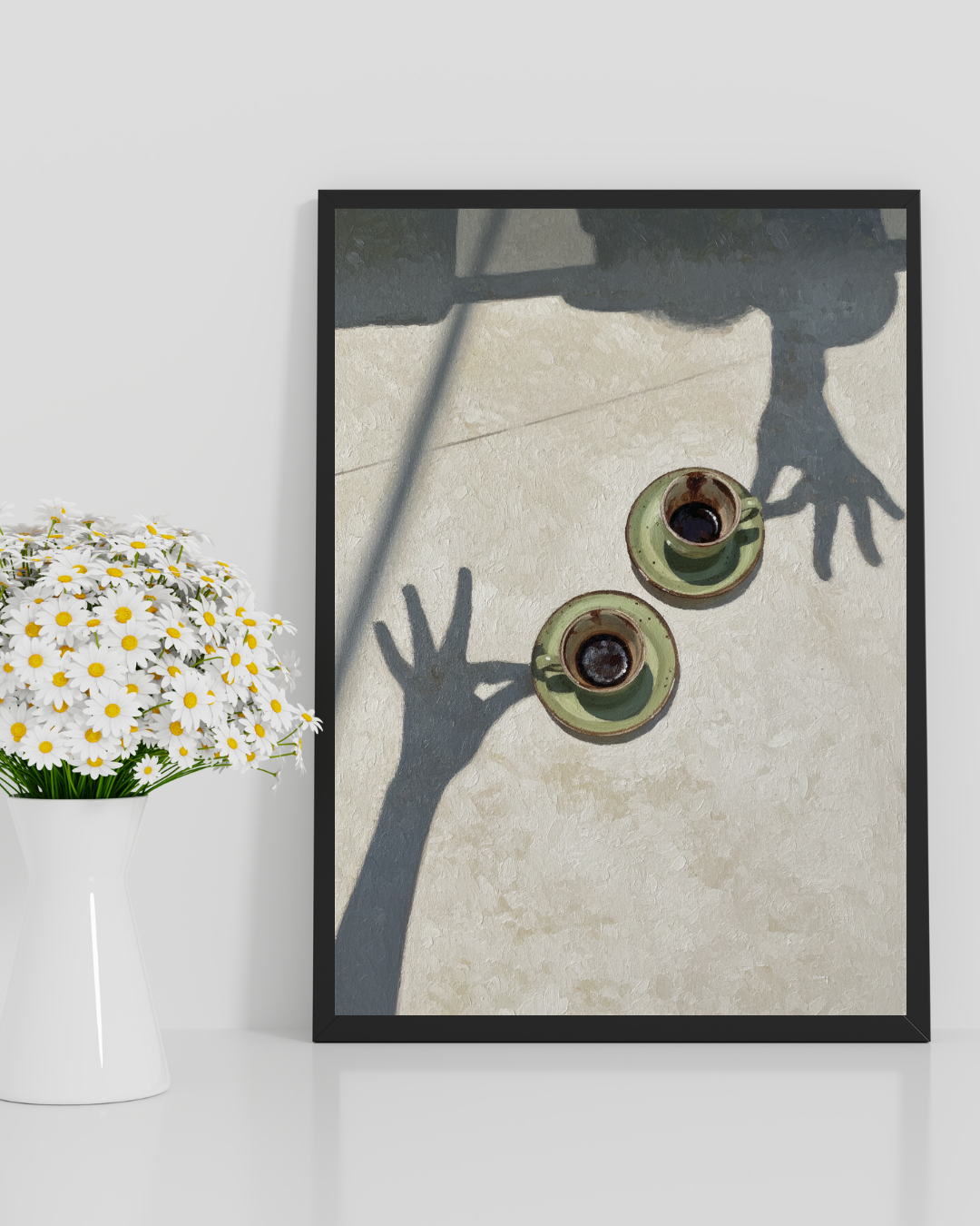 Coffee Shadows Print - Mediterranean Nostalgia Collection