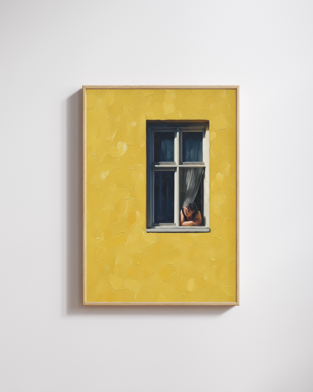 Yellow Wall Window Print - Mediterranean Nostalgia Collection