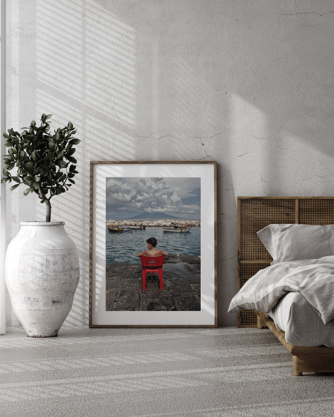 Harbor View Boy Print - Mediterranean Nostalgia Collection