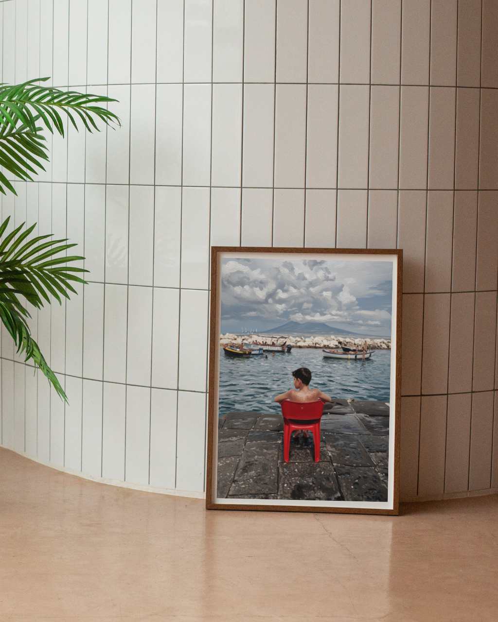 Harbor View Boy Print - Mediterranean Nostalgia Collection