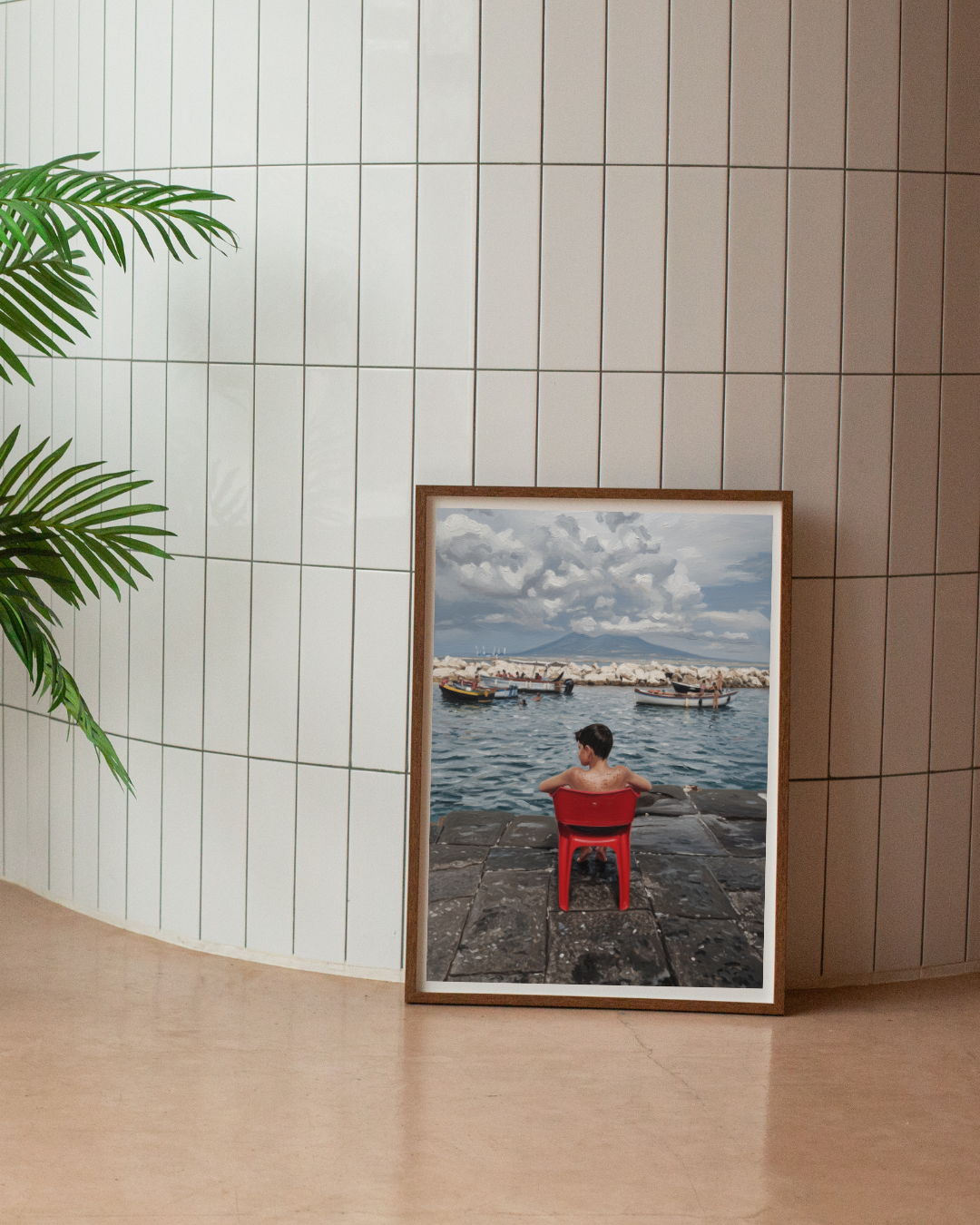 Harbor View Boy Print - Mediterranean Nostalgia Collection