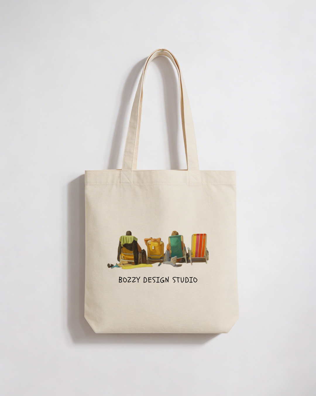 Sun Chairs Tote Bag – Mediterranean Nostalgia Collection