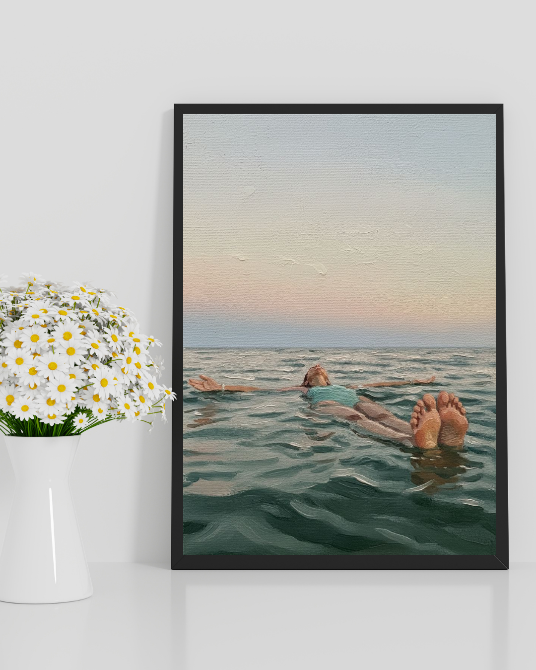 Floating at Sunset Print - Mediterranean Nostalgia Collection