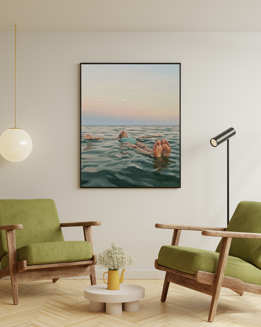 Floating at Sunset Print - Mediterranean Nostalgia Collection