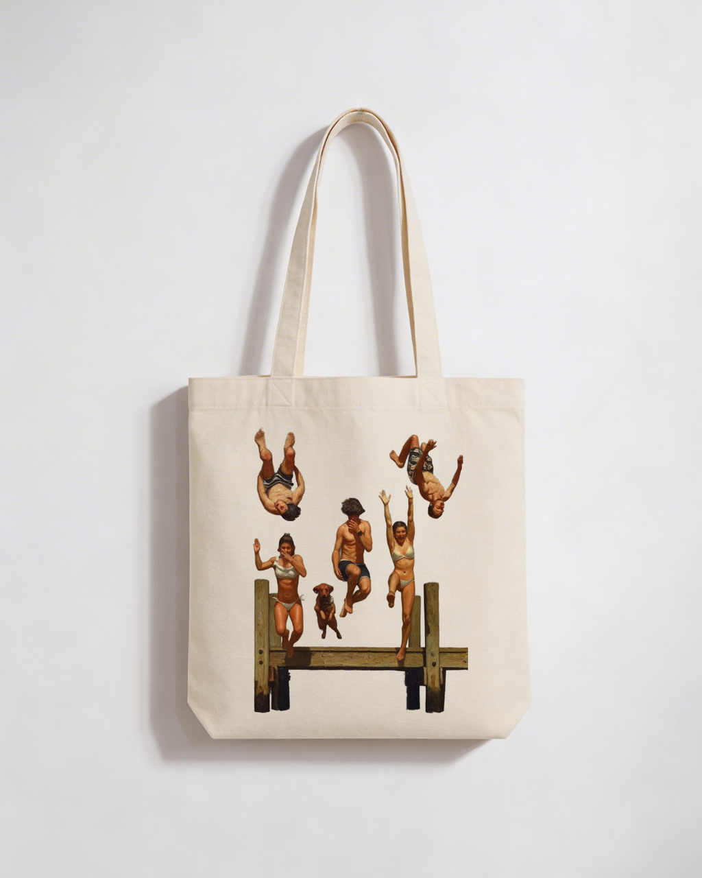 Jump Together Tote Bag – Mediterranean Nostalgia Collection