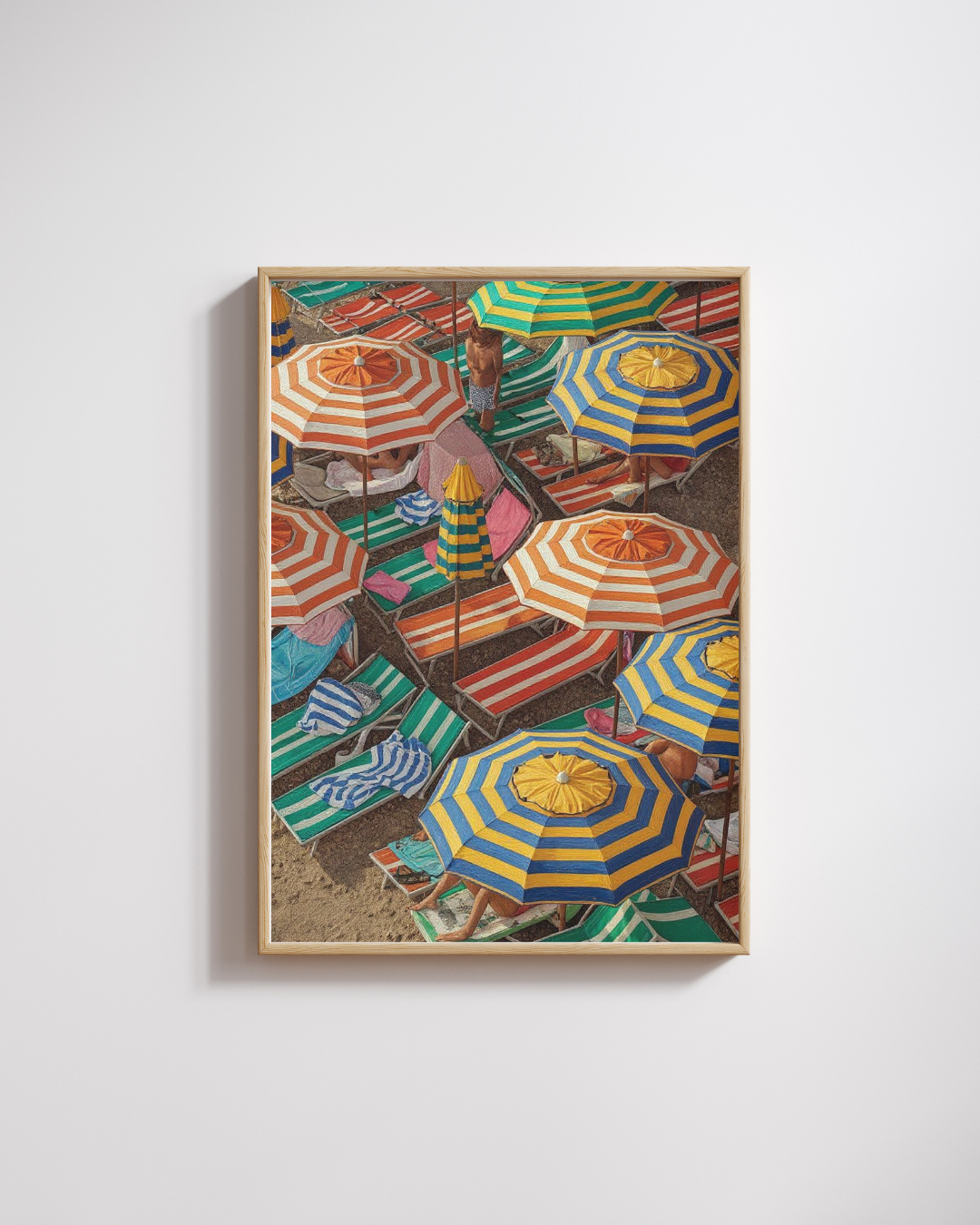 Beach Umbrellas Print - Mediterranean Nostalgia Collection