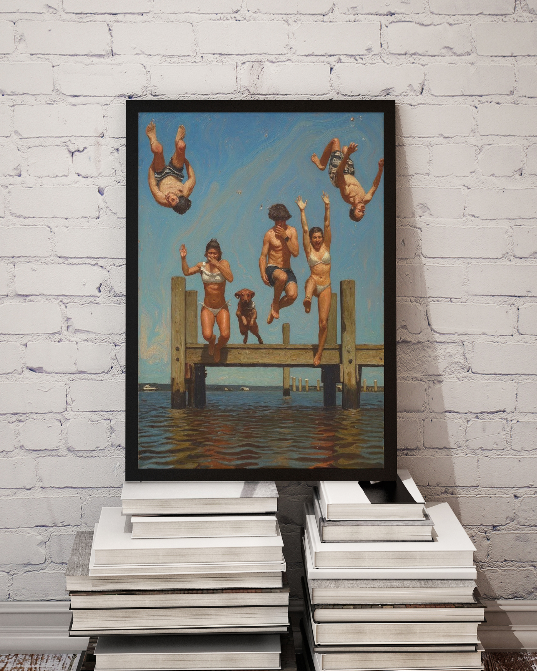 Pier Jump Print – Mediterranean Nostalgia Collection
