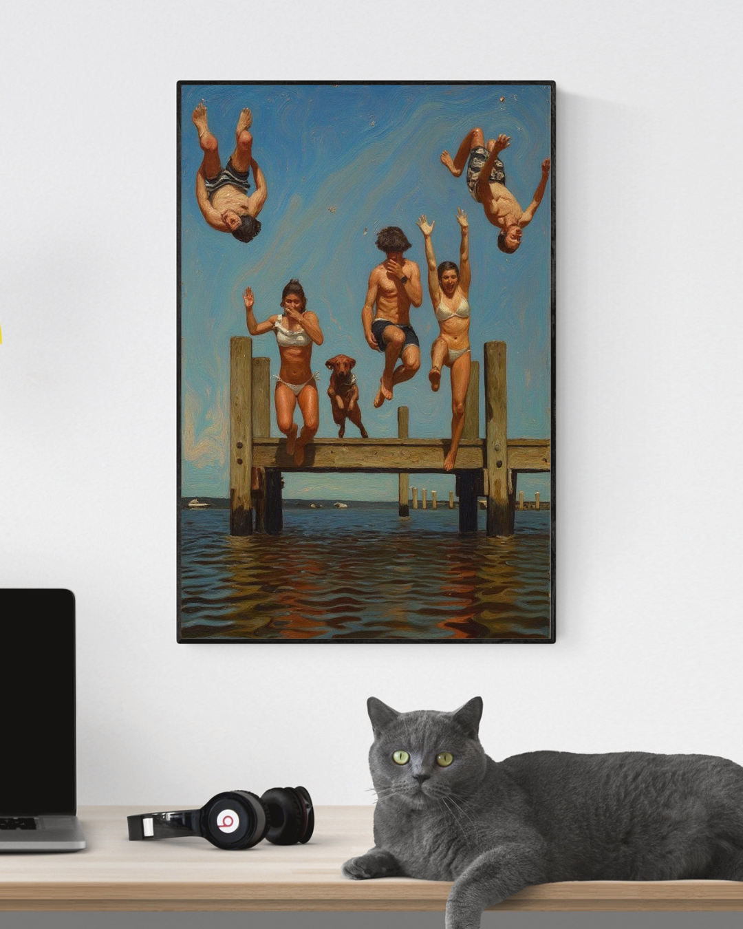 Pier Jump Print – Mediterranean Nostalgia Collection