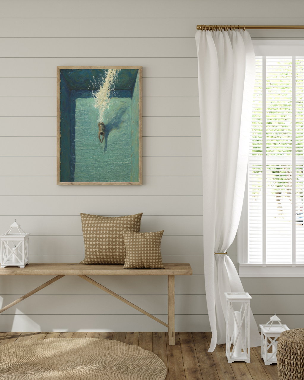 Pool Dive Print – Mediterranean Nostalgia Collection
